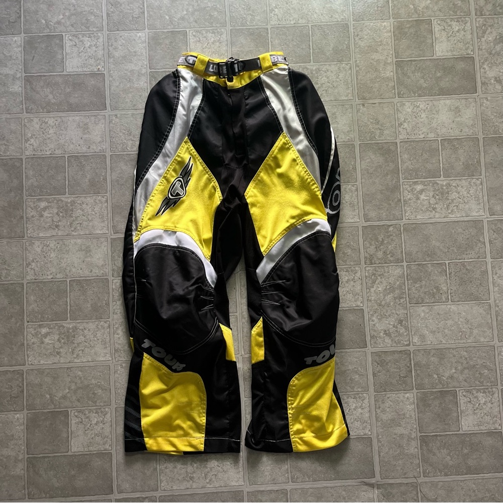 Tour Motorcycle Yellow Black Biker Pants